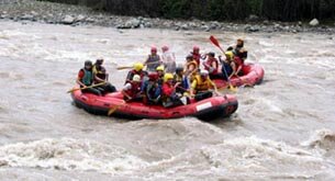 Rafting in the Maipo River